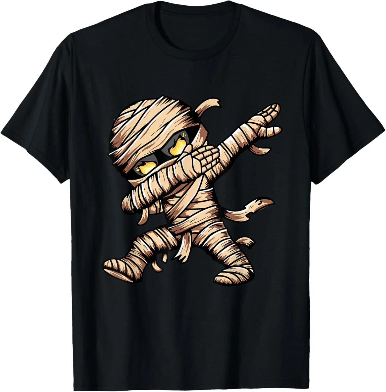 Dabbing Mummy Spooky Dab Dancing Men Kids Boys Halloween T-Shirt