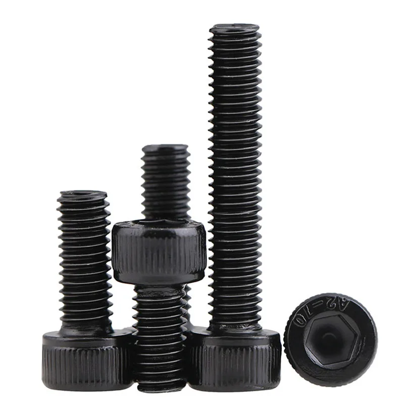 

Black 304 Stainless Steel Hex Socket Head Cap Screws Extra Long Bolts M2-M8*10-60mm, High Strength for Machinery/Furniture