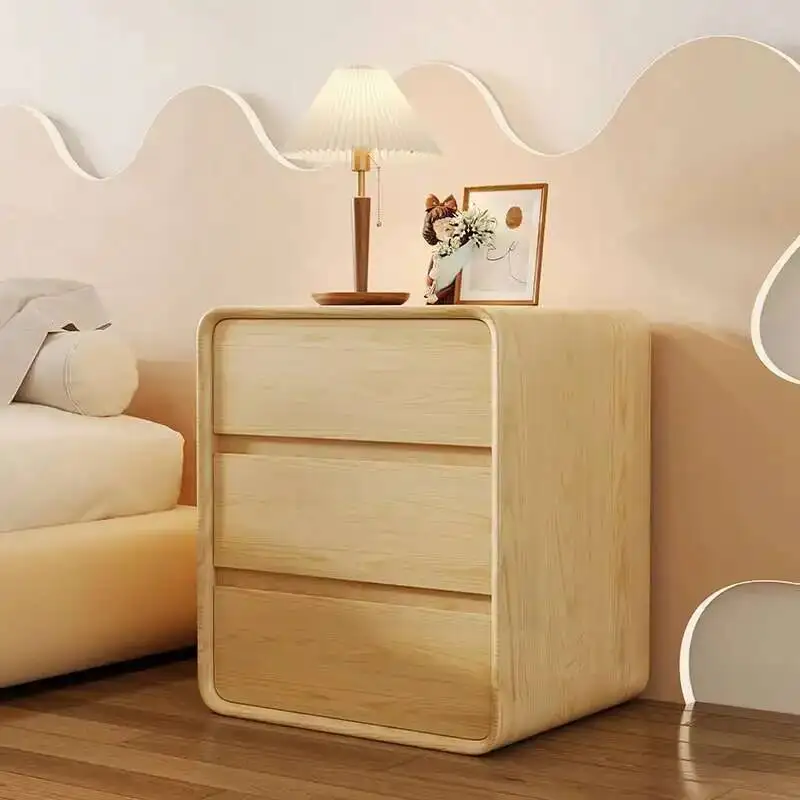

Model Table White Bed Side Color New Luxury Desks Bedside Table with 3 Standing Drawers Bedroom Criado Mudo Unique Furniture