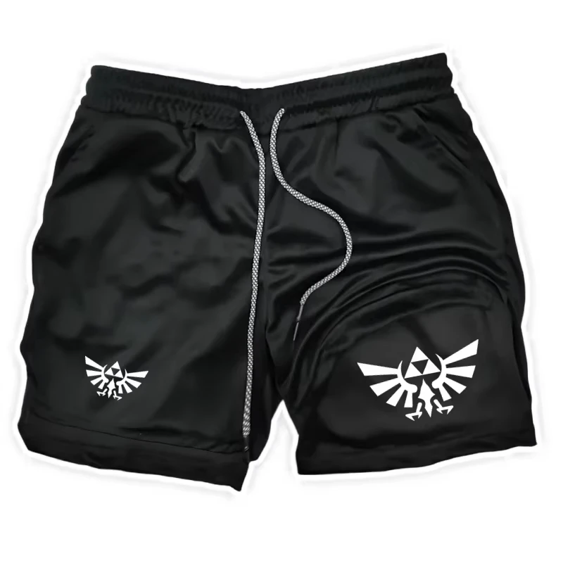 

Men's double-layer fitness sports shorts - quick-drying and breathable - for training and running - summer simple printed shorts