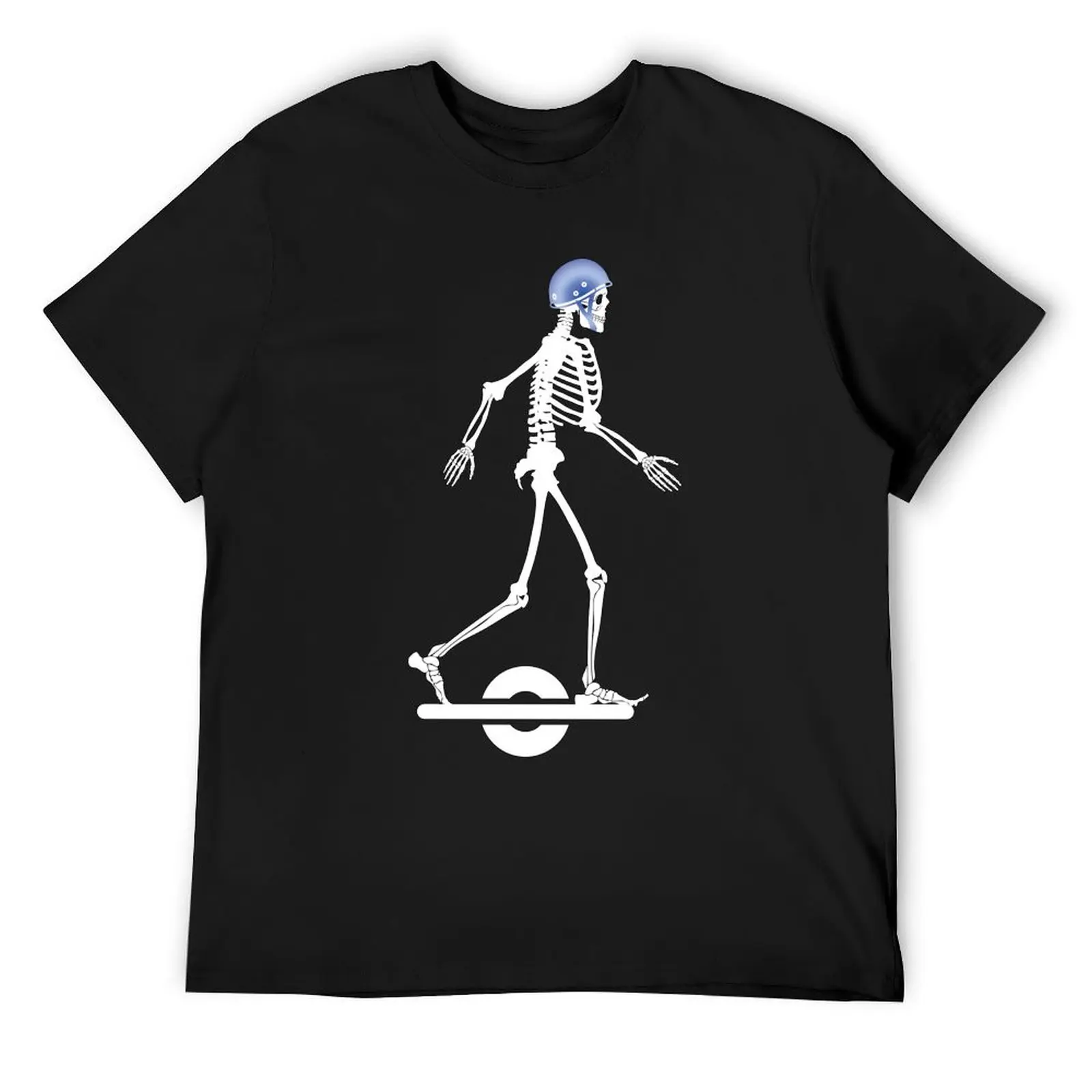 Skeleton on Onewheel T-Shirt tops designer shirts mens t shirt