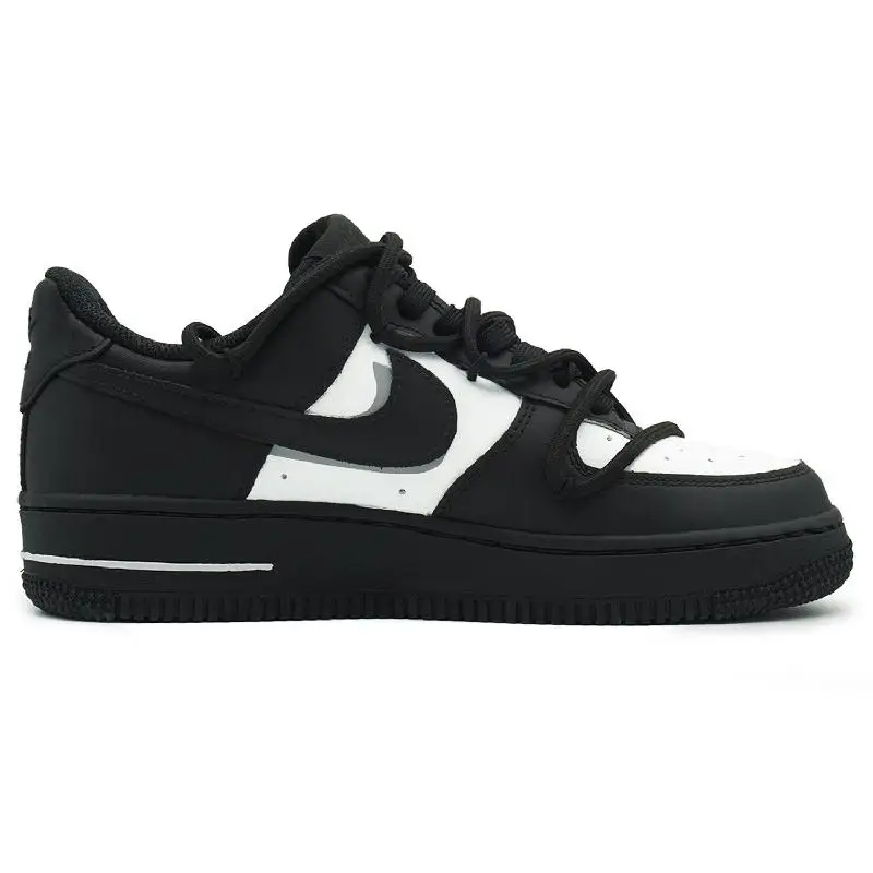 【Customize】Nike Air Force 1 Skateboarding Shoes Women's Low-top Black/white Sneakers shoes DD8959-001