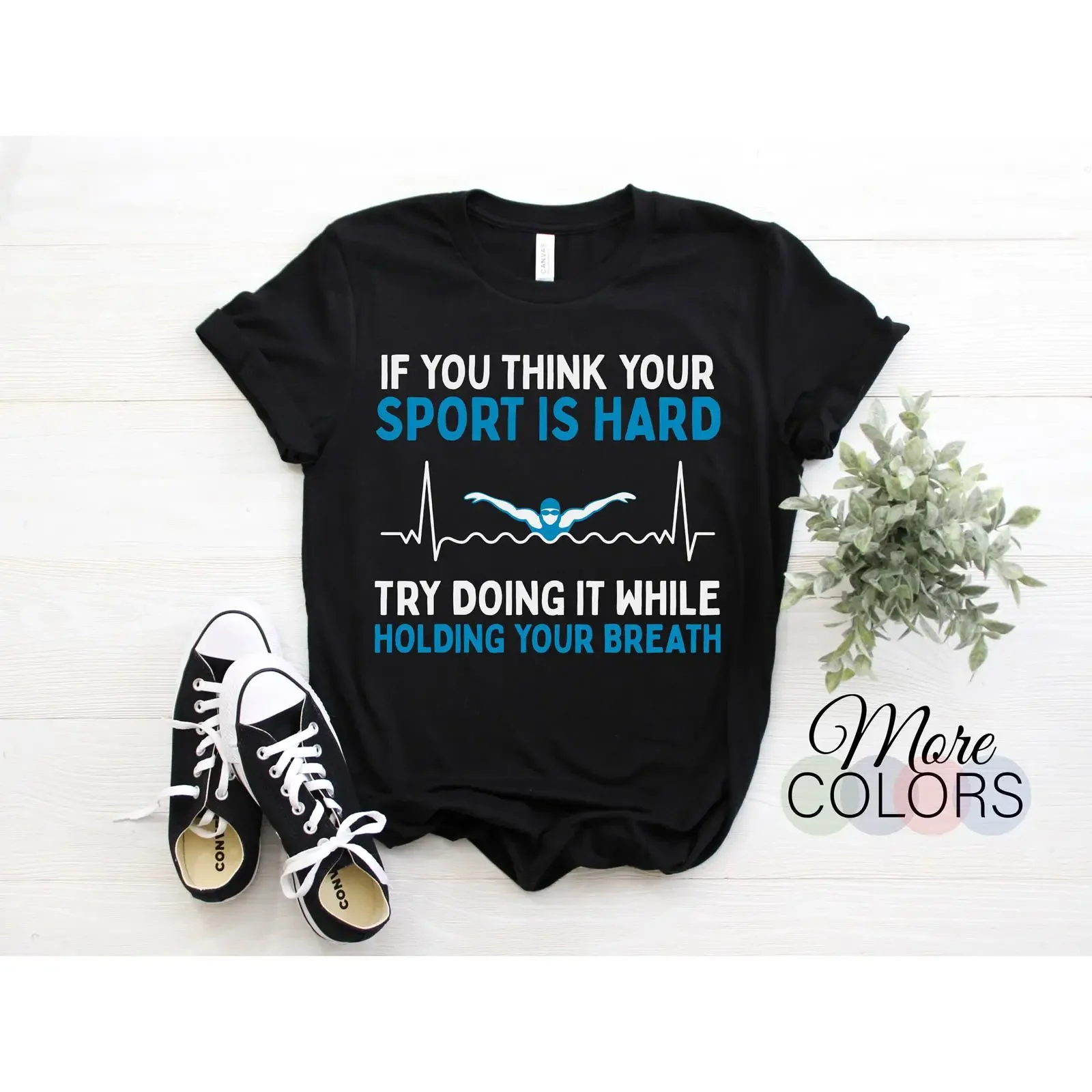 Funny Swimming Quote T Shirt For Kids Heartbeat Swimmer Swim Instructor Fans Athlete Birthday Christmas vintage Washed Stylish