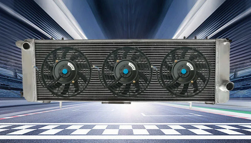 4 row Aluminum Radiator+3xfans FOR JEEP CHEROKEE XJ ENC EPE GRAND CHEROKEE I ZJ 2.5L 4cyl MT