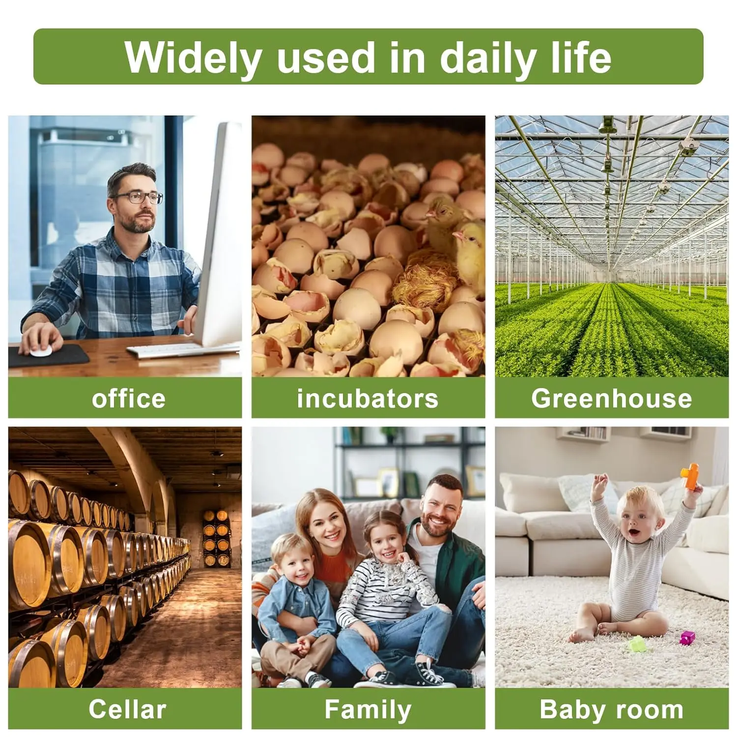 Mini misuratori digitali di umidità e temperatura, termometro interno, igrometro, display LCD Fahrenheit ( ℉ ) per serbatoio per rettili, vasetti