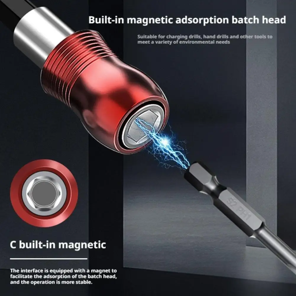 

Magnetic Screw Drive Guide Impact Drill Bit Tip Holder Screwdriver Bit 1/4 inch Hex Quick Release Guide Rod Bar Adapter Set ﻿