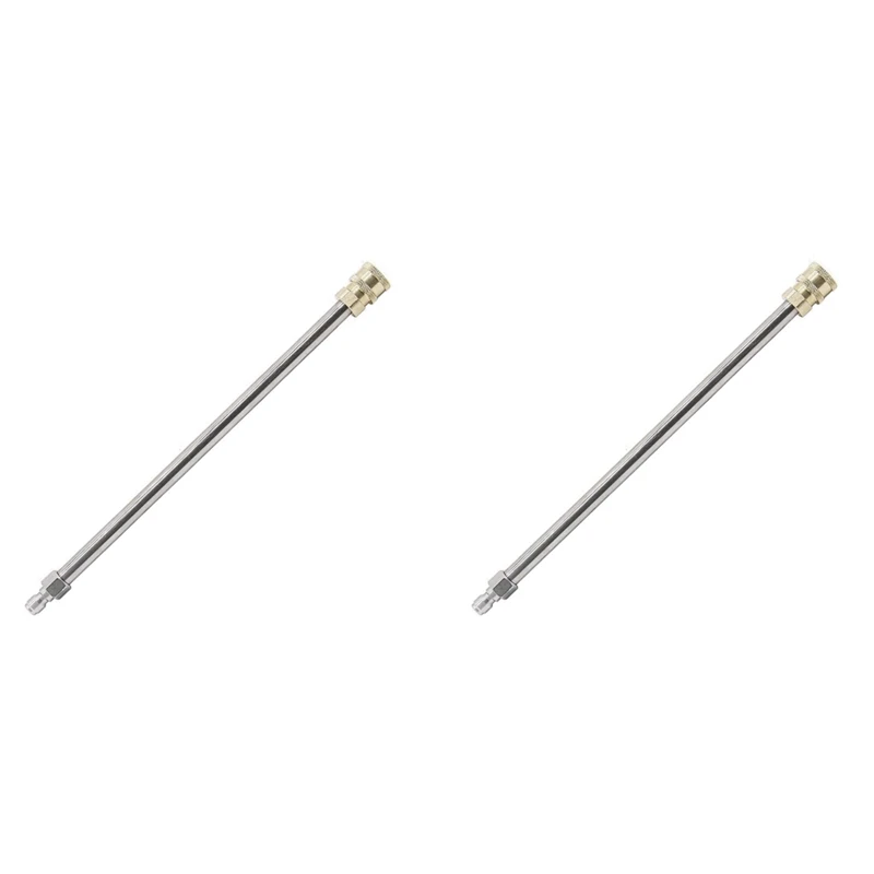 

2X Pressure Washer Extension Rod 17-Inch Stainless Steel 1/4 Inch Quick-Connect Electric Washer Nozzle