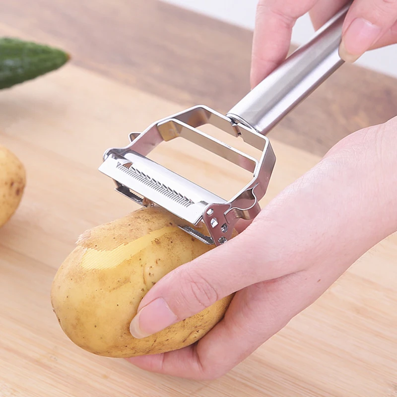 

Stainless Steel Peeler Fruit Vegetable Melon Potato Carrot Cucumber Multifunction Grater Peeler Slice Cooking Kitchen Gadgets