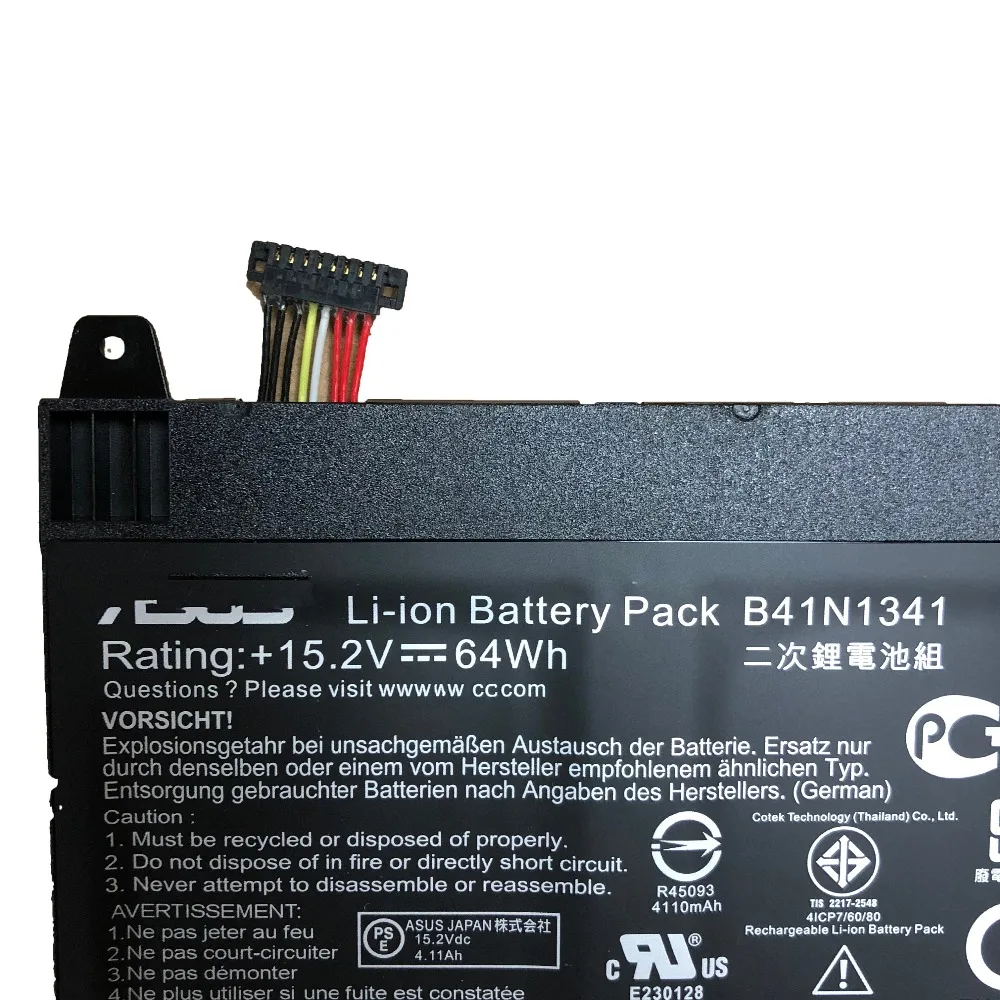 15.2V 64Wh 4110mAh B41N1341 جديد الأصلي B41BN95 بطارية كمبيوتر محمول ل ASUS Q502 Q502LA Q502LA-BBI5T12 Q502LA-BBI5T14 Q502LA-BBI5