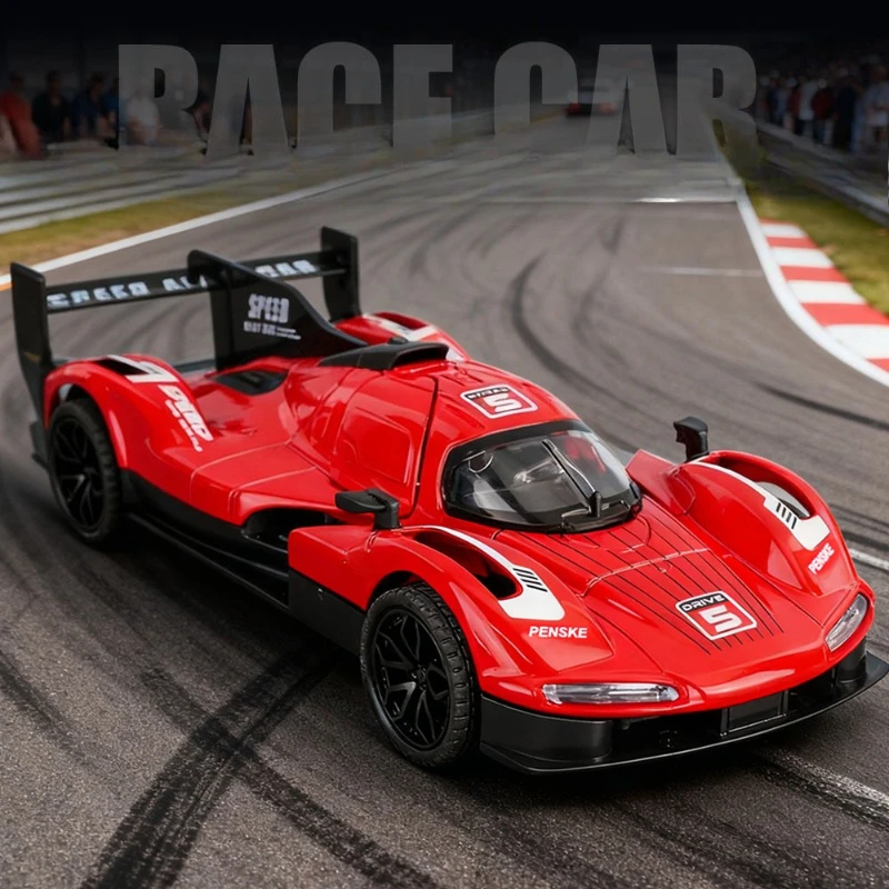 1/32 Le Mans 963 coche de carreras de aleación modelo niños niño vehículo de juguete regalo de cumpleaños Diecast Metal miniatura Voiture decoración del hogar