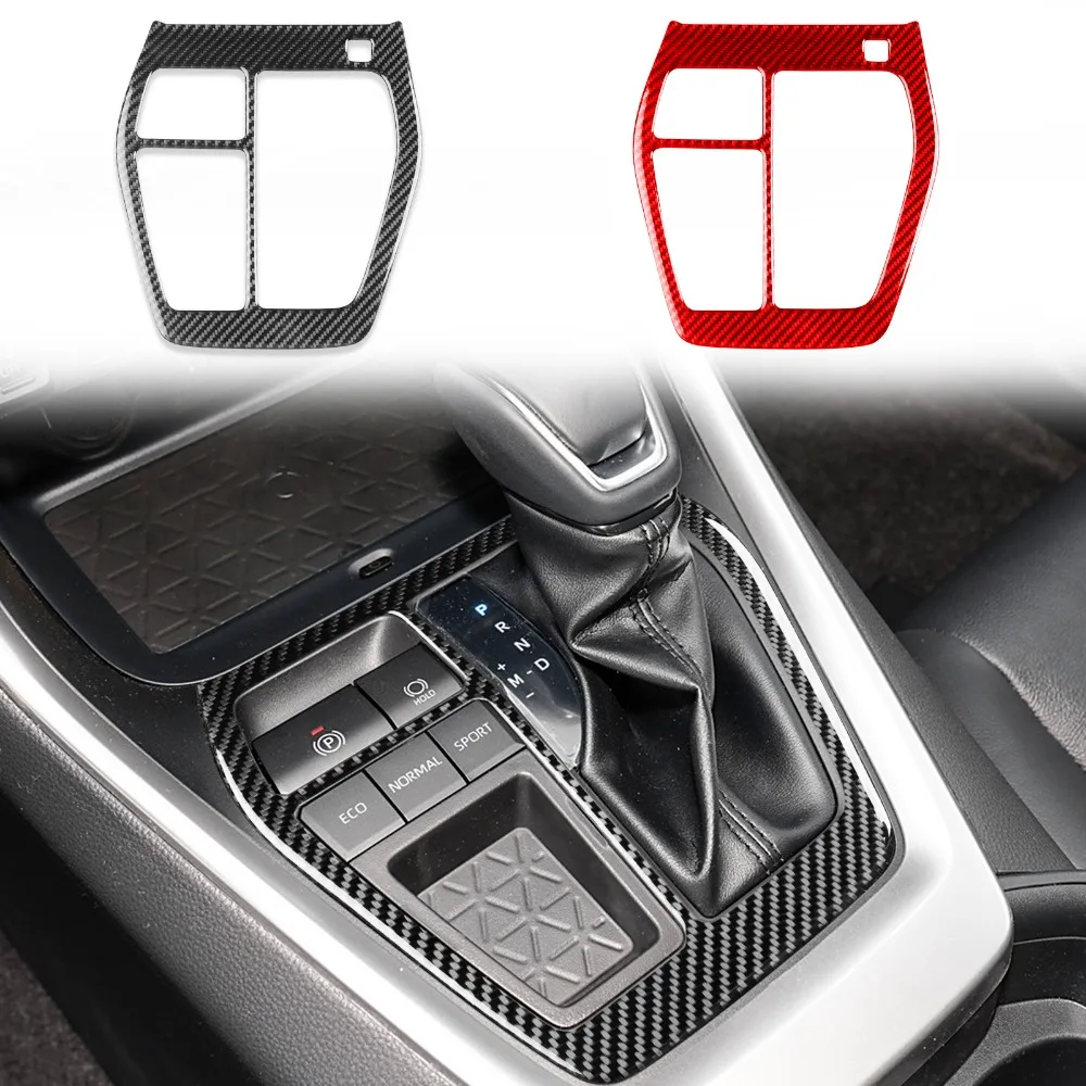 Suitable for 20-24 Toy-ta RAV4 Rongfang Veranda Carbon Fiber Interior Gear Sticker Hong Kong Version Left and Right Drive