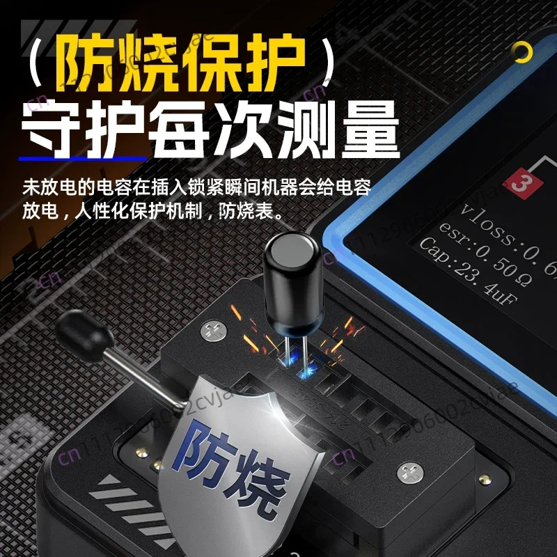 LCR transistor tester, multifunctional capacitor, resistor, MOSFET, field-effect transistor, electronic component inspection