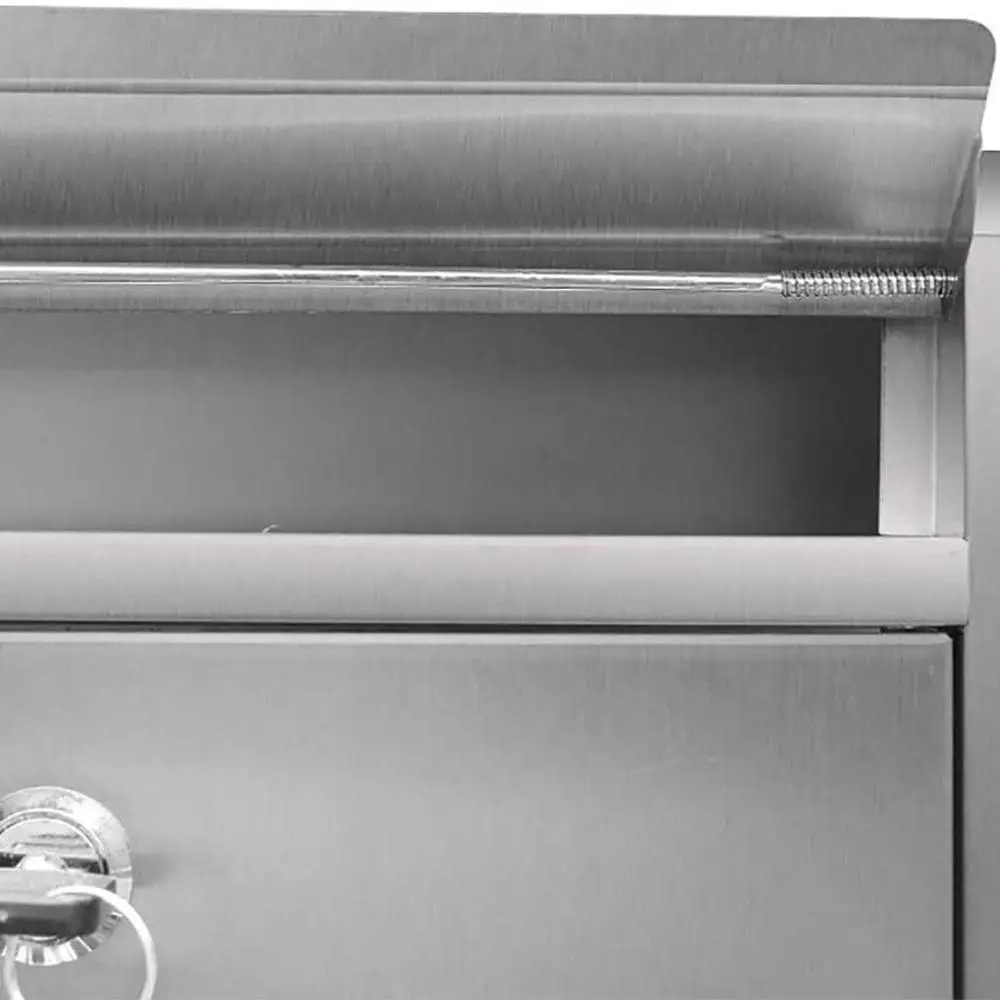 صندوق بريد عمودي بقفل مفتاح من الفولاذ المقاوم للصدأ مع غطاء معدني مقاوم للصدأ لقطرات الحروف الآمنة #5