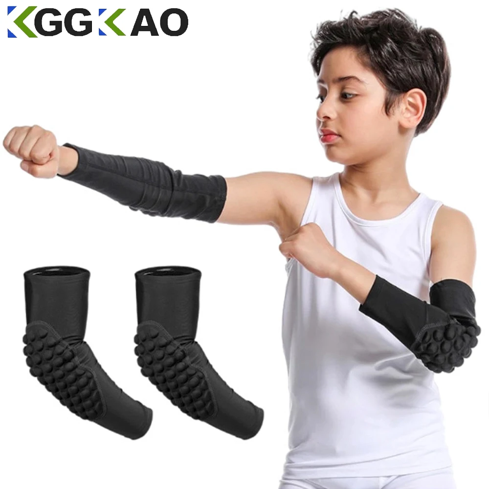 

1Pcs Kids/Youth 3-12 Years Sports honeycomb Compression Elbow Pads Guards Protective Gear for Baseball,Football,Cycling