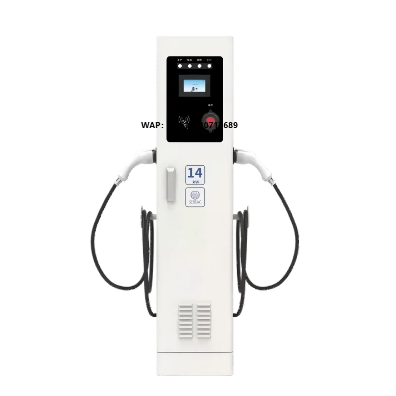 

EVACS 14KW New Electric Vehicle AC Floor Charging Station 220V Double Type 2 Interface Commercial Use Mounted Charging Posts