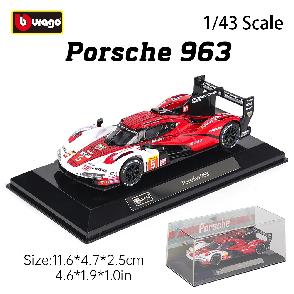 Bburago 1:43 Toyota GR Yaris Porsche Lamborghini SC63 alliage véhicule de luxe moulé sous pression tirer voitures modèle jouet Collection cadeau