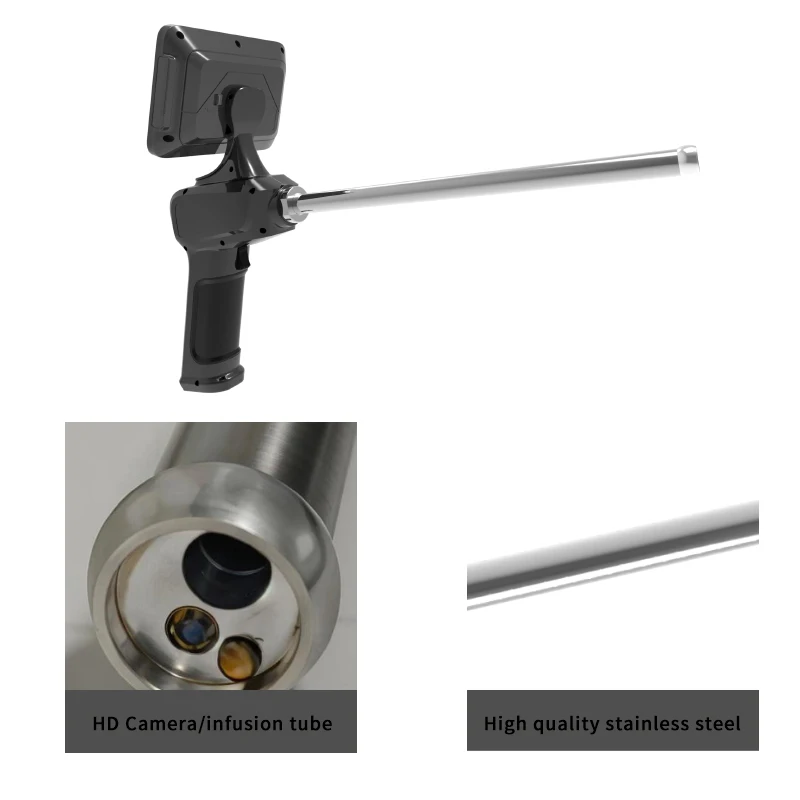 Dearsee Visual Artificial Insemination Gun for Cattle Sheep 5 Inch HD 1080P Veterinary Endoscope Camera