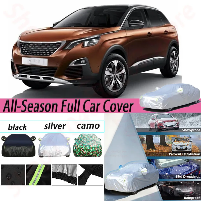

Outdoor Car Cover Anti-UV Indoor Sun Shade Rain Snow Dust Protection SUV Cover For Peugeot 3008 Waterproof Car Covers
