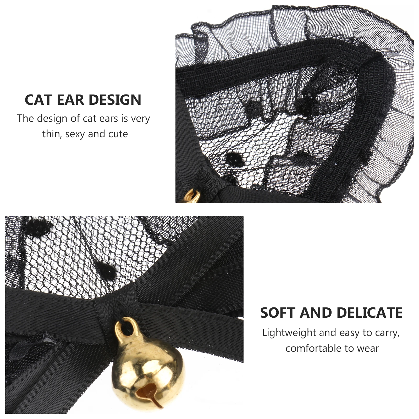 

Cat Ears Headwear High Elasticity Size Most People Durable Quality Festival Headdress Party Supply Creative Hair Decor Textile
