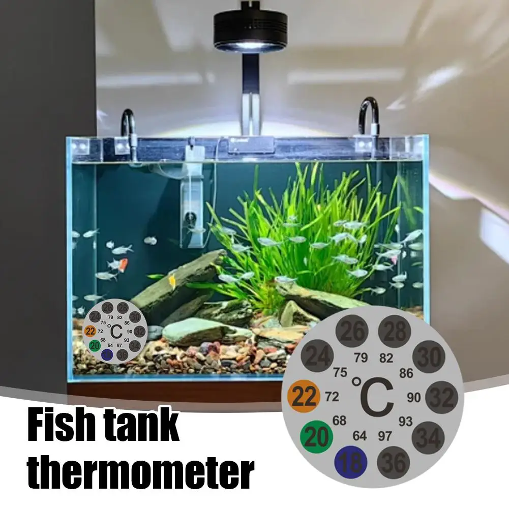 Aquarium Thermometer Sticker Fish Temperature Adhesive Tools Measurement Meter Strip Sensor Temperature Temperature X1s9