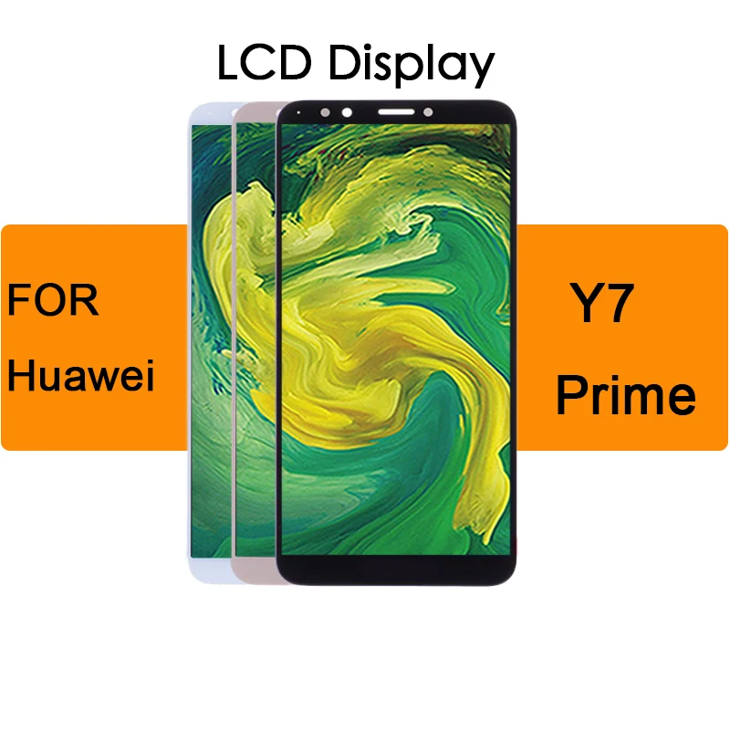 For Huawei Y7 2018 LCD Display Touch Screen Digitizer Assembly with Frame Y7 Pro 2018 Y7 Prime 2018 Repair Parts