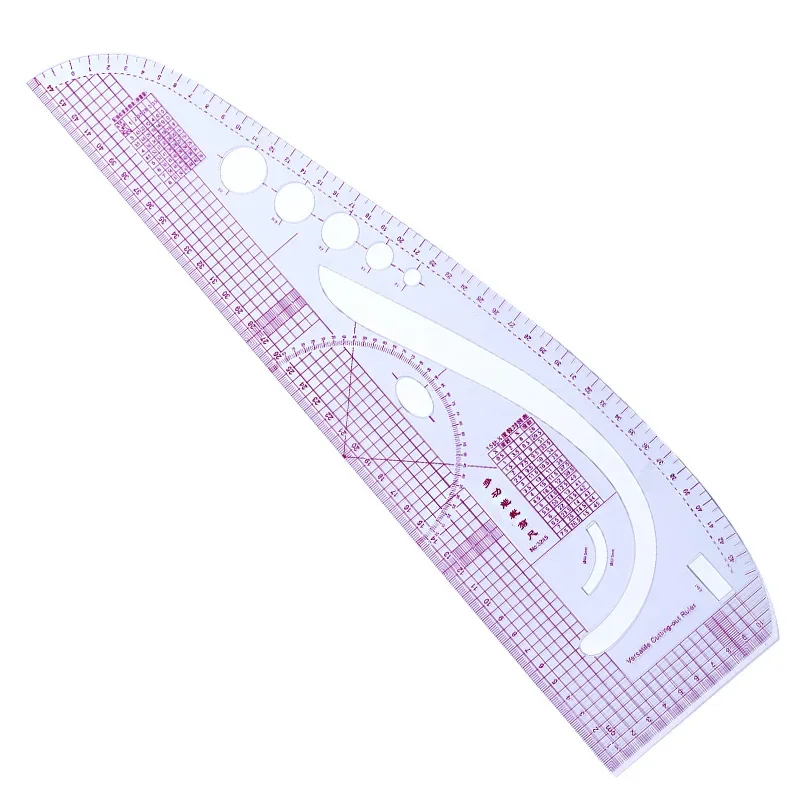 3245 Plastic Transparent French Curve Ruler SplIne Sewing Patchwork Feet Tailor Yardstick Cloth Cutting Rulers