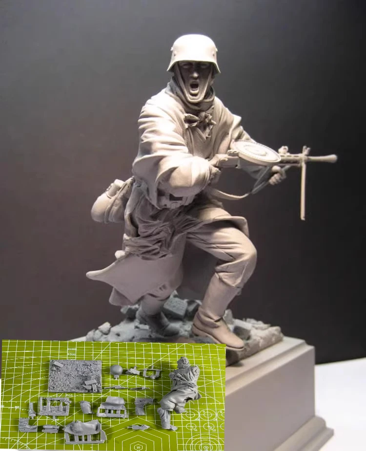 

1/16 Casting Resin Model Gray Kit, Sixth Army Soldier Model Needs To Be Assembled in An Uncoated State