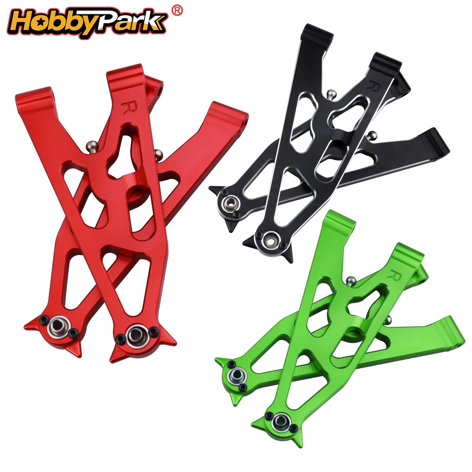 

HobbyPark Aluminum Front Lower Suspension Arms Set for Losi 1/10 Baja Rey Desert Truck Upgrades Parts Replace LOS234004