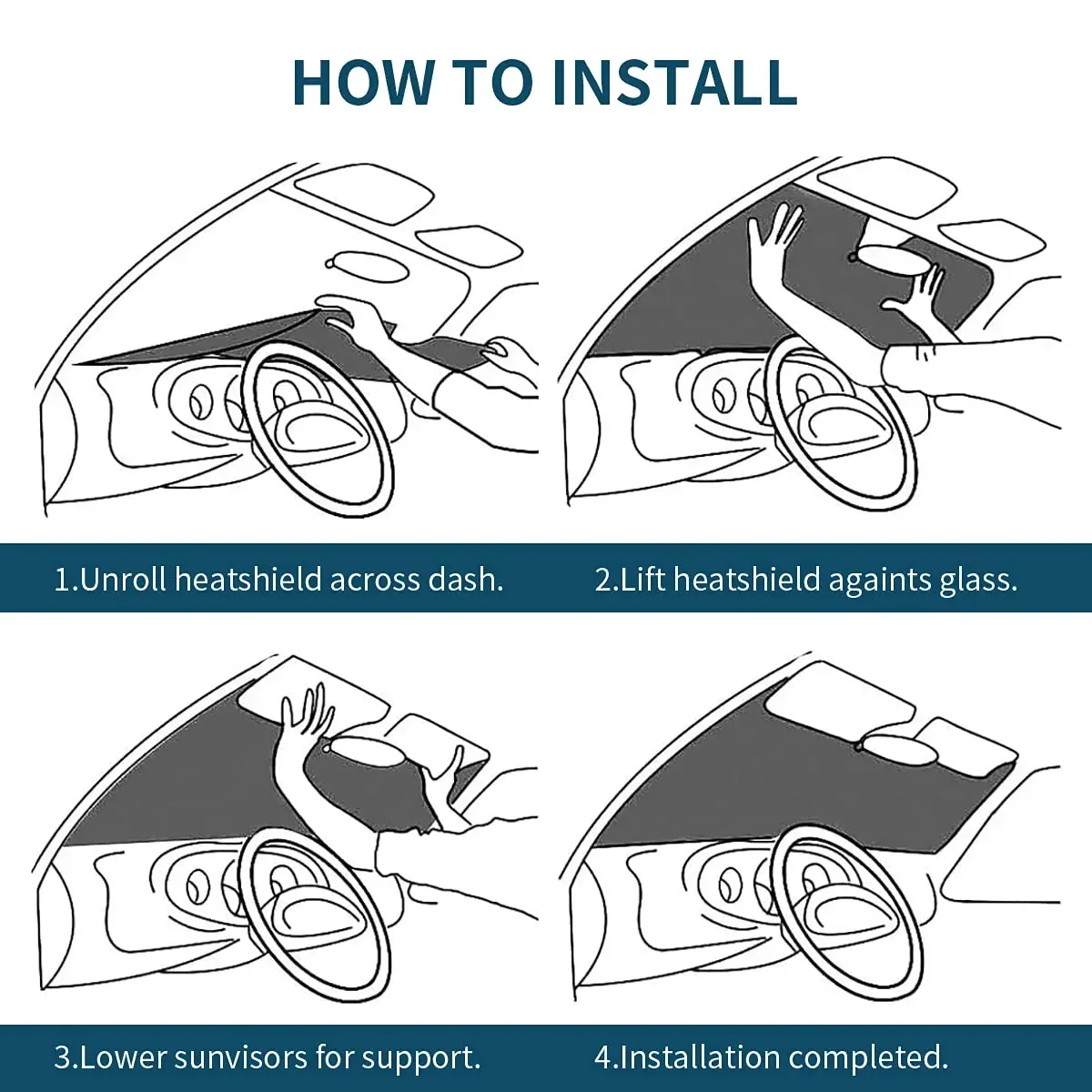 Gifta Lama Bestuurder Auto Voorruit Zonnescherm Zonnescherm, Lama Auto Voorruit Vizier Dier Voertuig Zonnescherm Warmte Reflector Anti-uv