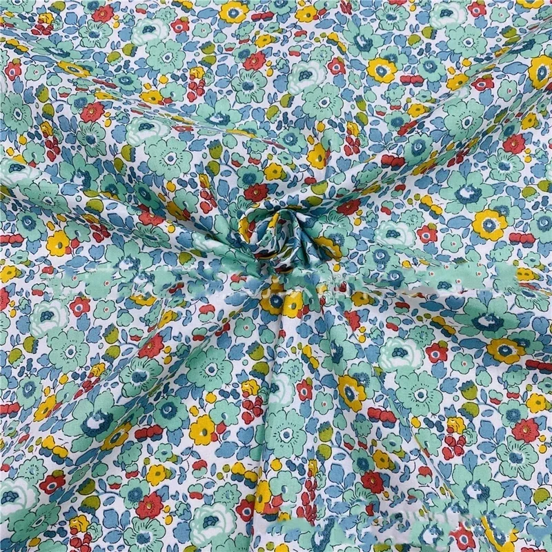 145x50cm 80S Like Liberty Cotton Fabric For Kids Baby Sewing Cloth Dresses Skirt DIY Handmade Designer Patchwork Half Meter 2022