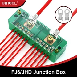 FJ6/JHD Junction Box 2-IN Multiple-OUT Electric Meter Wire Connector 3-IN Splitter Terminal Block 4-IN Distribution Box