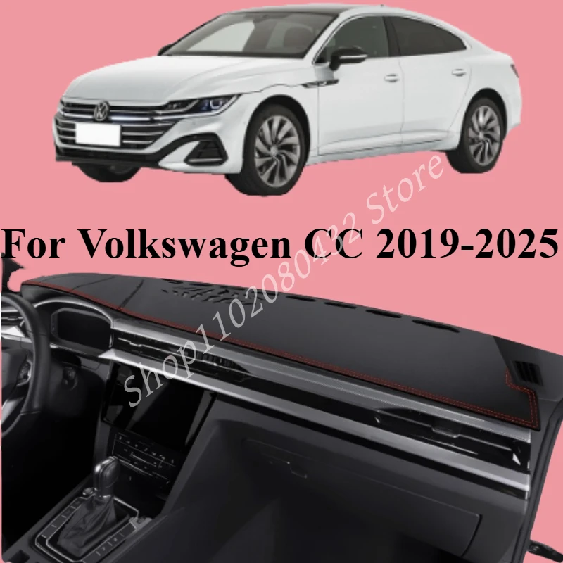 

LHD Dashmat Dashboard Cover Pad Dash Mat Anti-Slip Carpet Accessories For Volkswagen CC 2019-2025