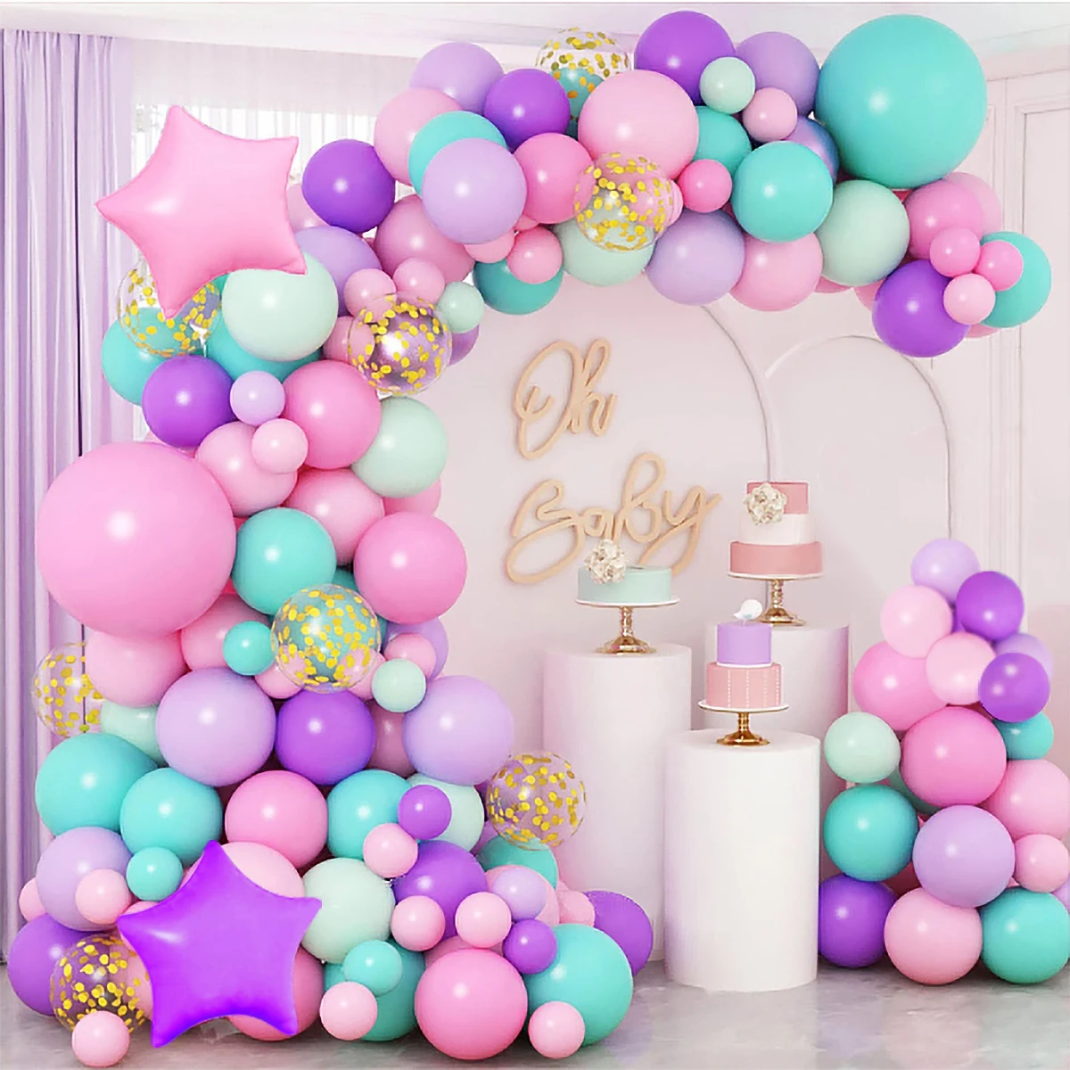 Unicorn Balloons Garland Arch Kit Confetti Latex Balloons Wedding Birthday Party Decoration Kids Baby Shower Girl Decor Ballon