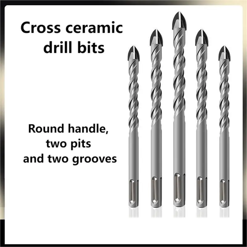 

6-12mm SDS PLUS Shank Carbide Ceramic Tile Porcelain Drill Bit Set for Concrete Brick Glass Diamond Drilling woodworking Tools