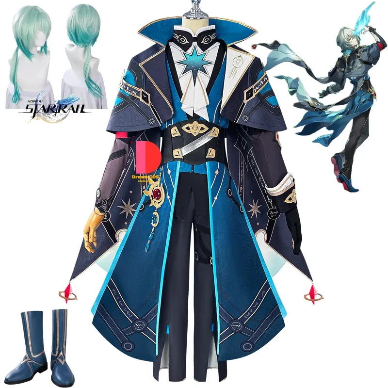 

Игра Honkai: Star Rail Anaxa Косплей Костюм Популярная аниме Синяя одежда Униформа для мужчин и женщин Хэллоуин Ролевая игра Comic Con Костюм