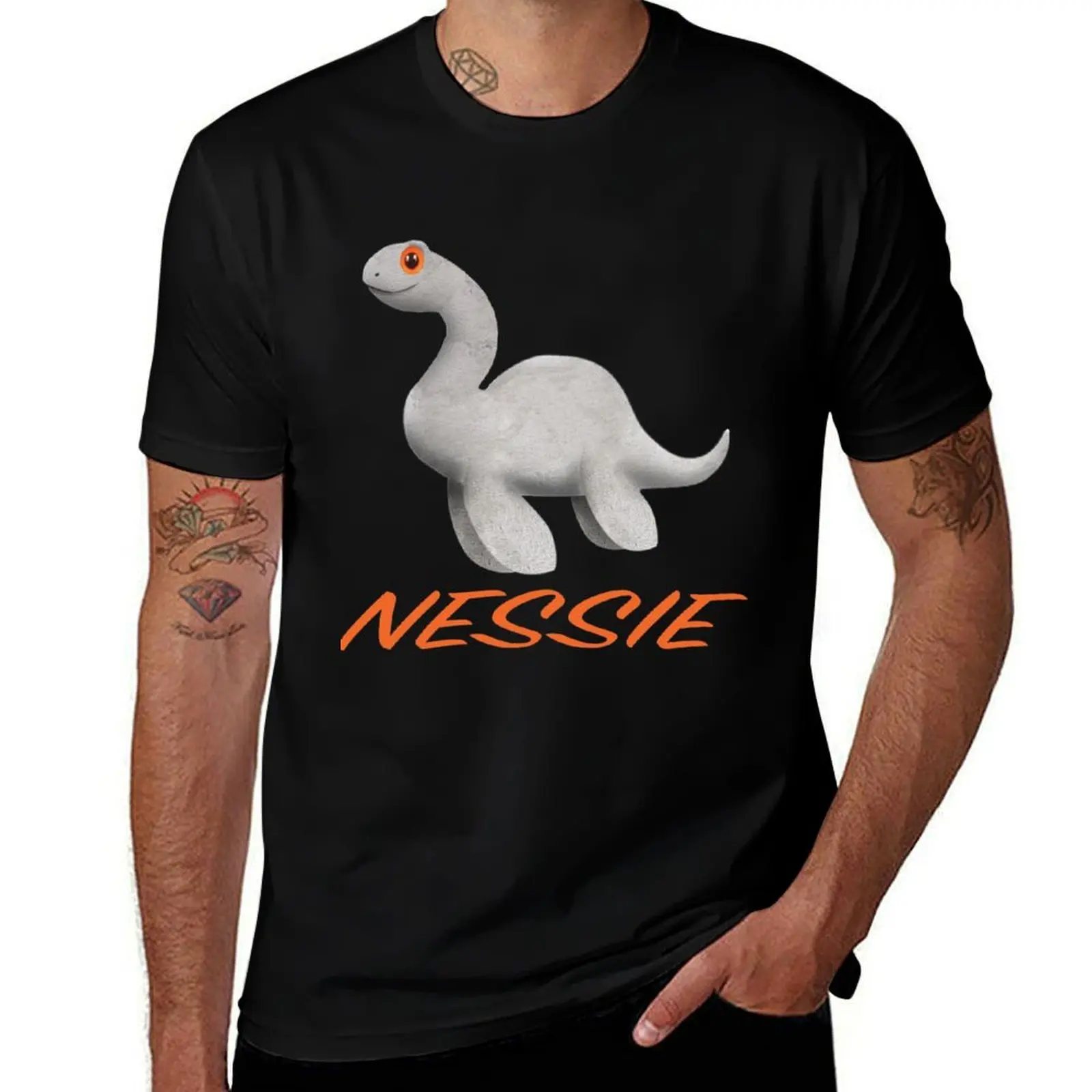 

shirts package cotton black cotton man t for cotton t man man heavy T-Shirt plain shirt for funny Nessie t-shirt