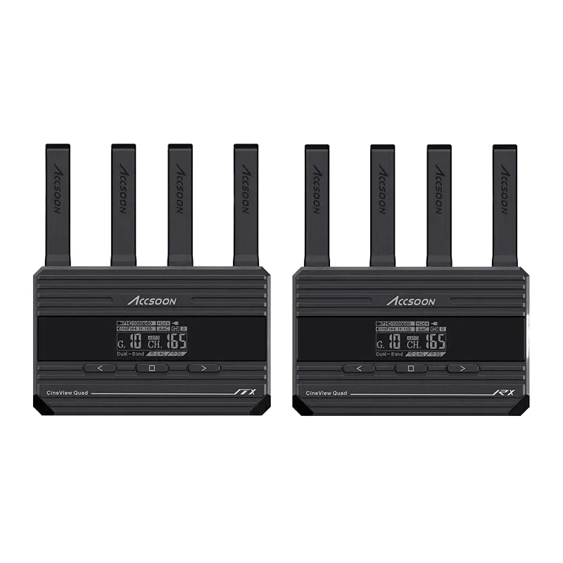 ACCSOON CineView QUAD 150m système de Transmission vidéo sans fil 2.4GHz 5GHz prise en charge double bande-HDMI SDI pour Smartphone flux en direct
