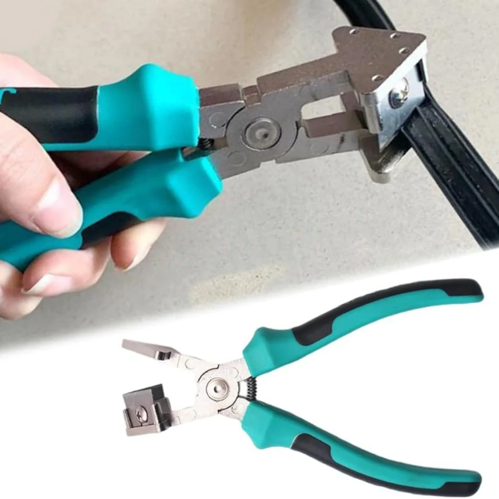 90 Degree V Shape Scissors for Cutting Tape Edge and Rubber Sealing Strips on Doors Aluminum Alloy Tool 18x11cm
