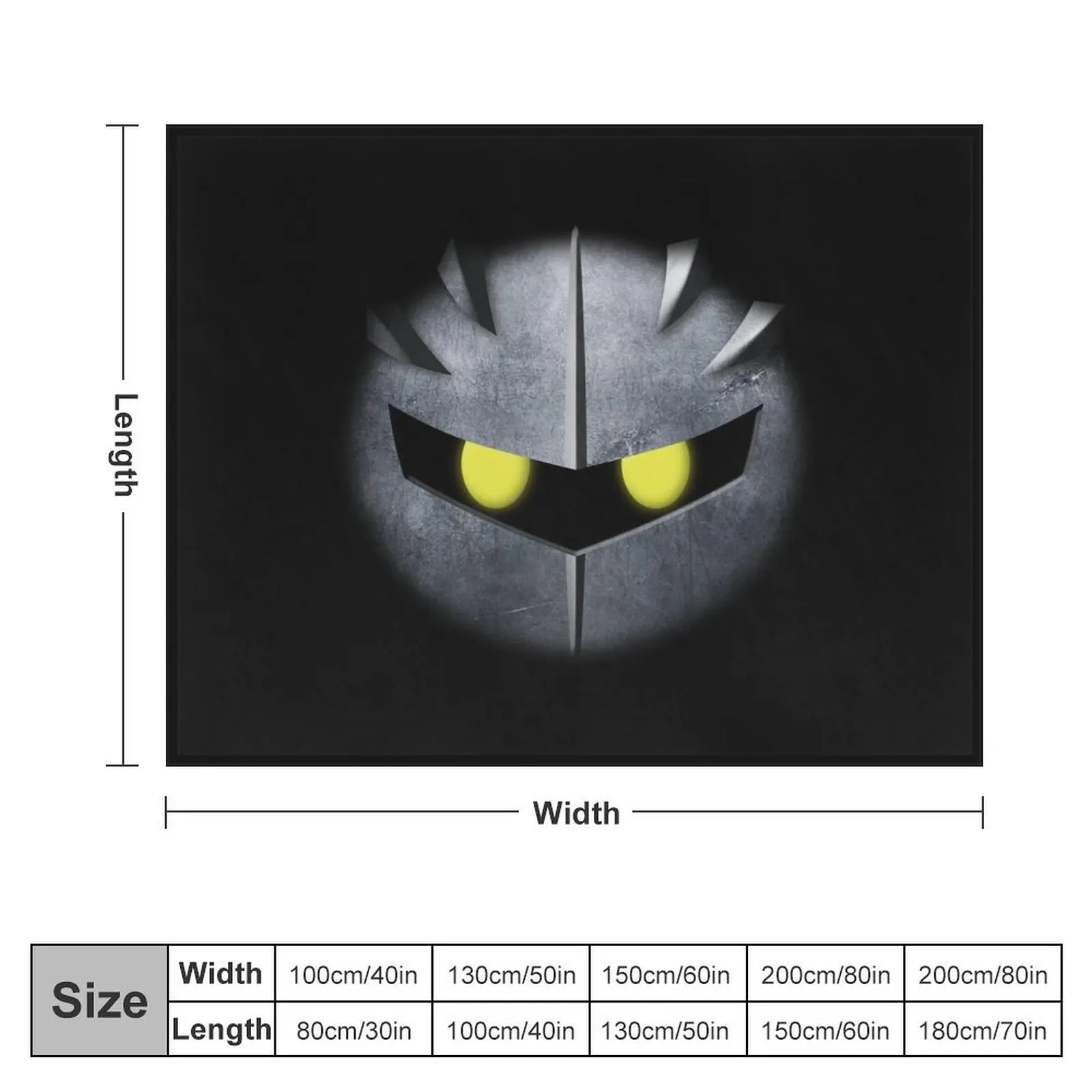 Meta Knight Mask Throw Blanket Luxury Throw Travel Plush Blankets