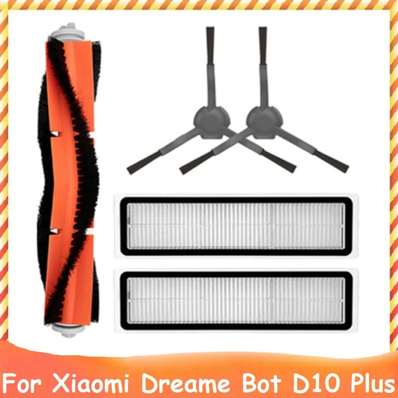 قطع غيار بديلة لـ xiame Dreame Bot D10 Plus ، روبوت RLS3D ، فرشاة جانبية رئيسية قابلة للغسل ، فلتر HEPA ، 5 ks