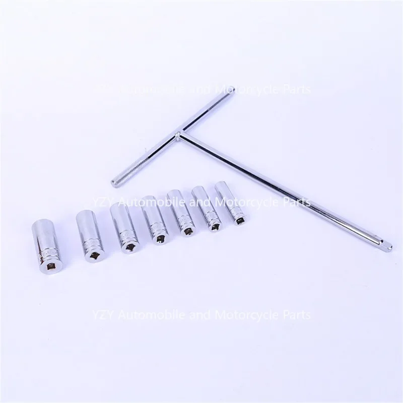 9-Piece Set Of T-Shaped Socket Wrenches Hardware Tool Maintenance Wrench Metric Combination