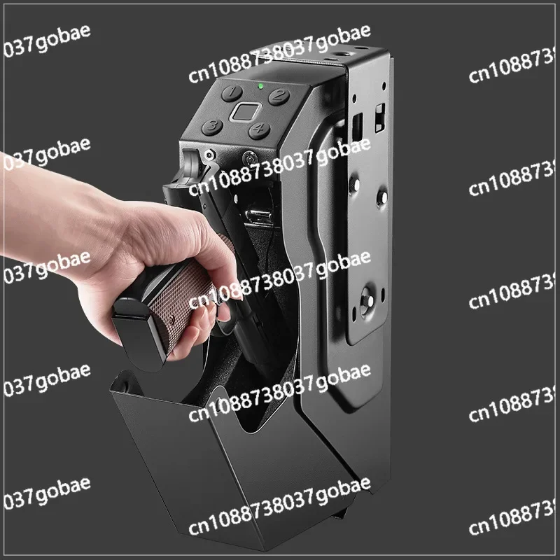 Fingerprint, Password, Key, Three-in-one Gun Box, Safe, Home Hidden, Portable, Anti-theft and Anti-drop,  Car Hanging Type