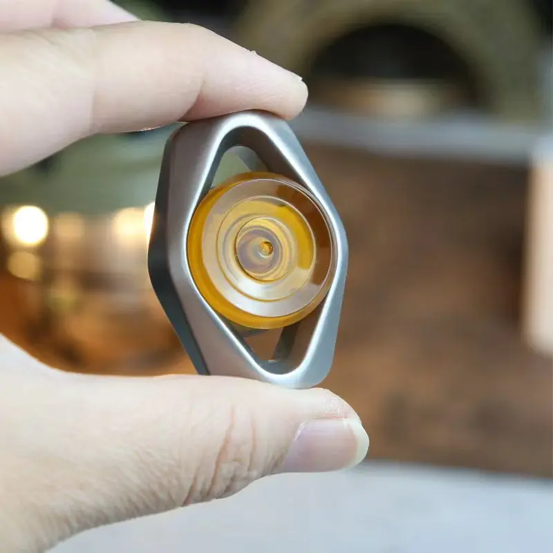 Storm – Fidget Spinner en acier inoxydable, jouet de transport quotidien EDC à manivelle pour adulte, jouet de soulagement du tdah et de l'anxiété, jouet de bureau