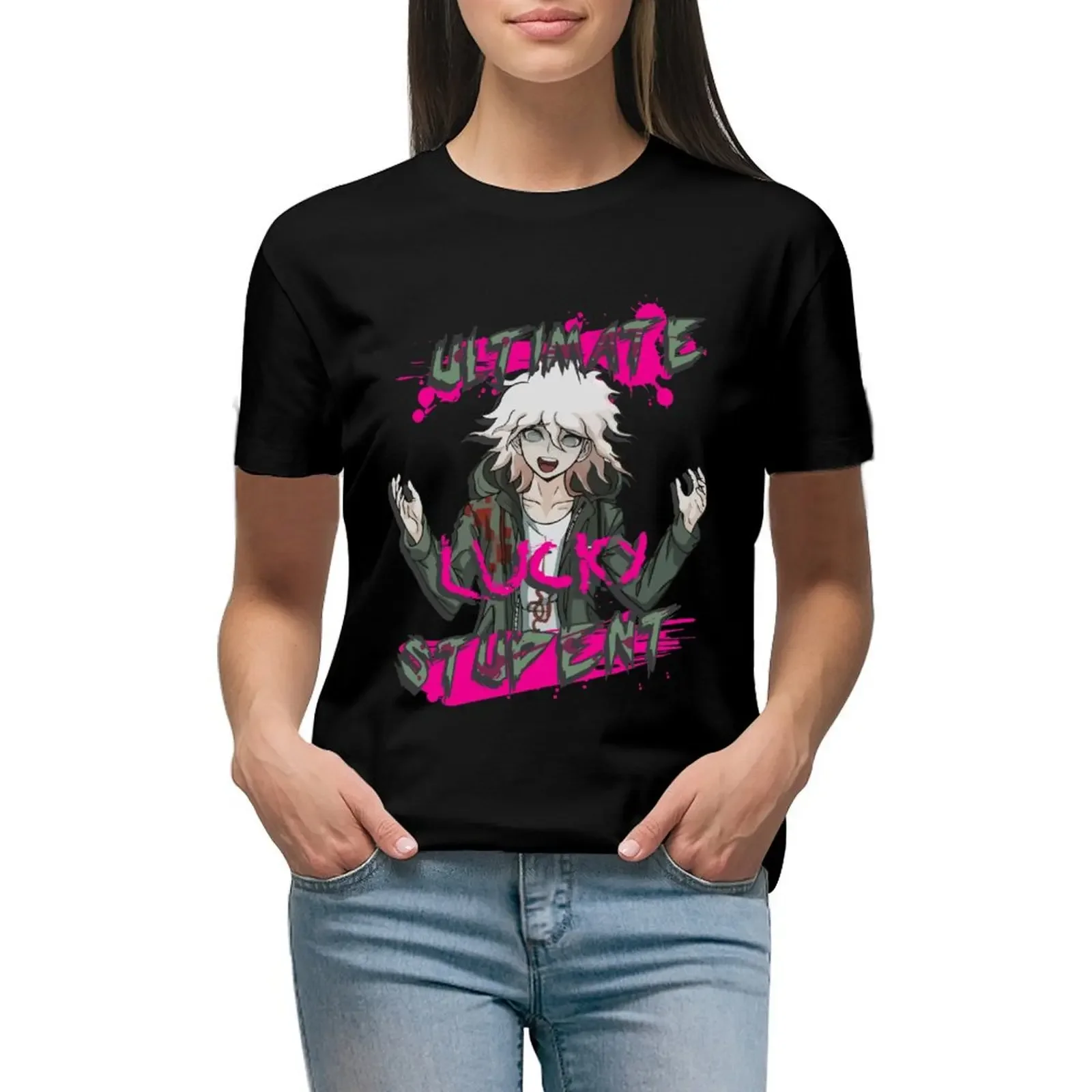 

Nagito Komaeda - The Ultimate Lucky Student T-Shirt animal print shirt for girls aesthetic clothes anime clothes tshirts woman