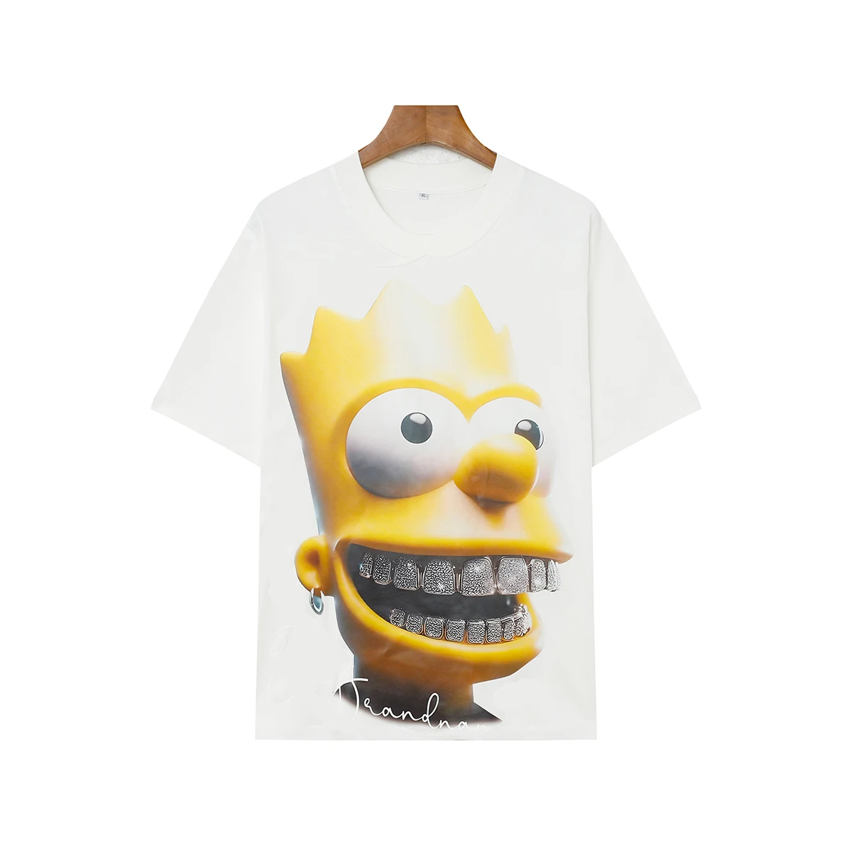New Summer Bat Short Sleeve Top Tees for Men and Women Streetwear Crew Neck Cartoon Character Cotton Loose T-shirt Oversized