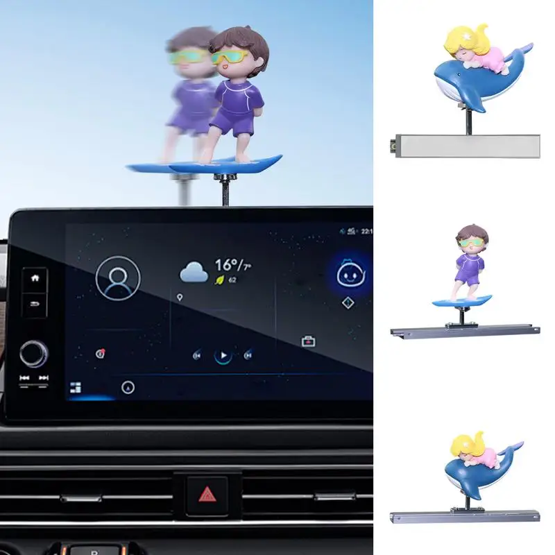 

Car Dashboard Decorations Cartoon Surfing Boy Car Decor Surfing Boy Ornament For Women Boyfriend Girlfriend Cute Accessories