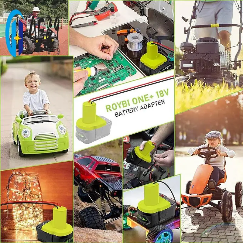 

AF89-2X для Power Wheels Адаптер аккумулятора для Ryobi One + литий-ионный аккумулятор 18 В, преобразователь аккумулятора для электроинструмента с проводом 12 калибра