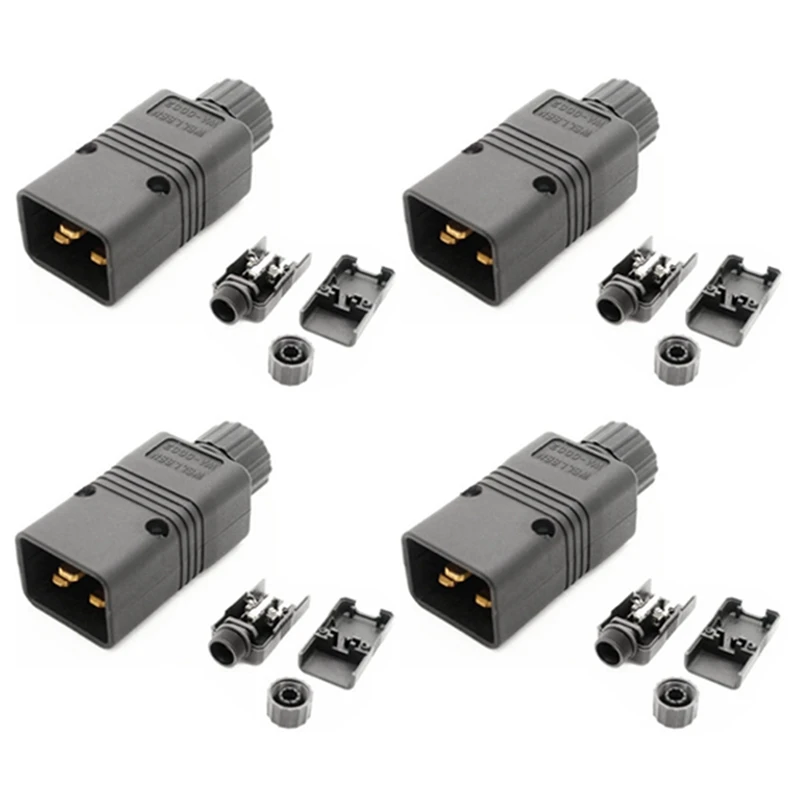 4X UPS Power IEC Male C20 Plug Power Cord Cable Plug Rewirable 16A / 250V Useful