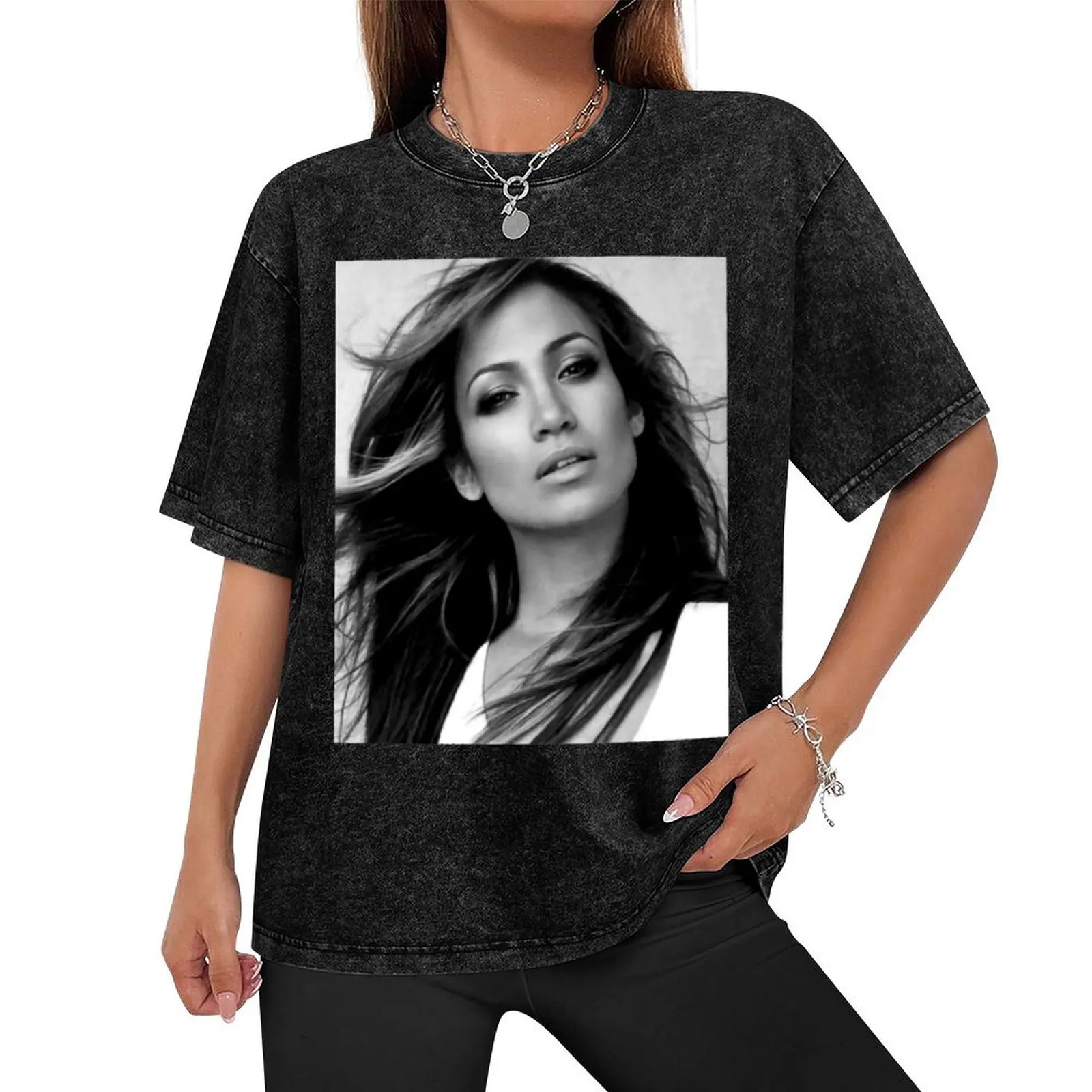 Jennifer Lopez T-Shirt boys animal print street wear men clothes