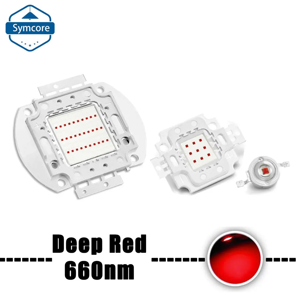 High Power Grow LED COB LED Chip 660nm Deep Red 1W 3W 5W 10W 20W 30W 50W 100W For DIY Indoor Plant Aquarium Fruit Growth